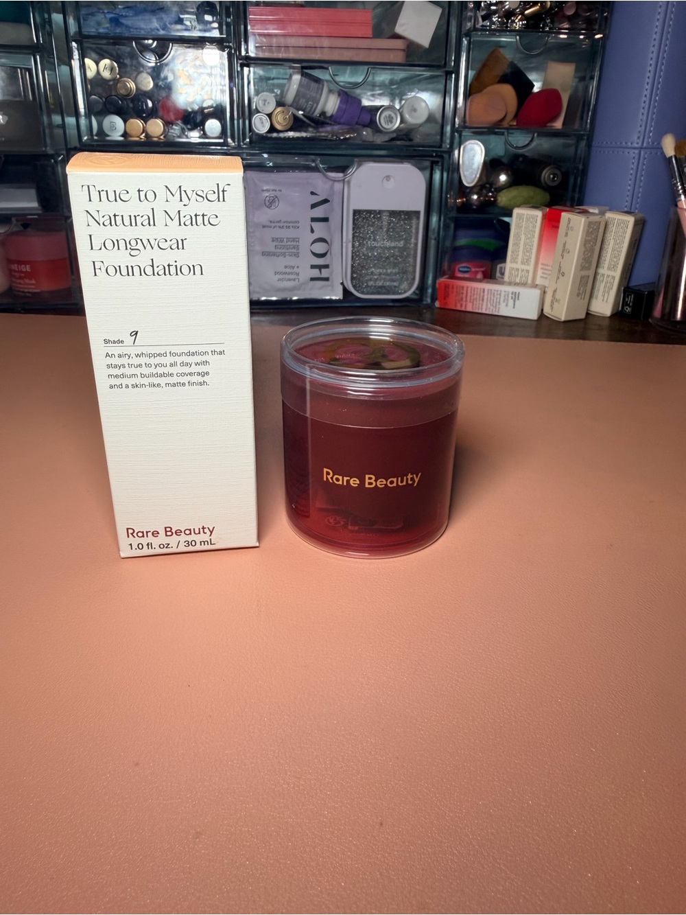 2 items brand new: Rare Beauty True To Myself Foundation in Shade 9 & Sponge